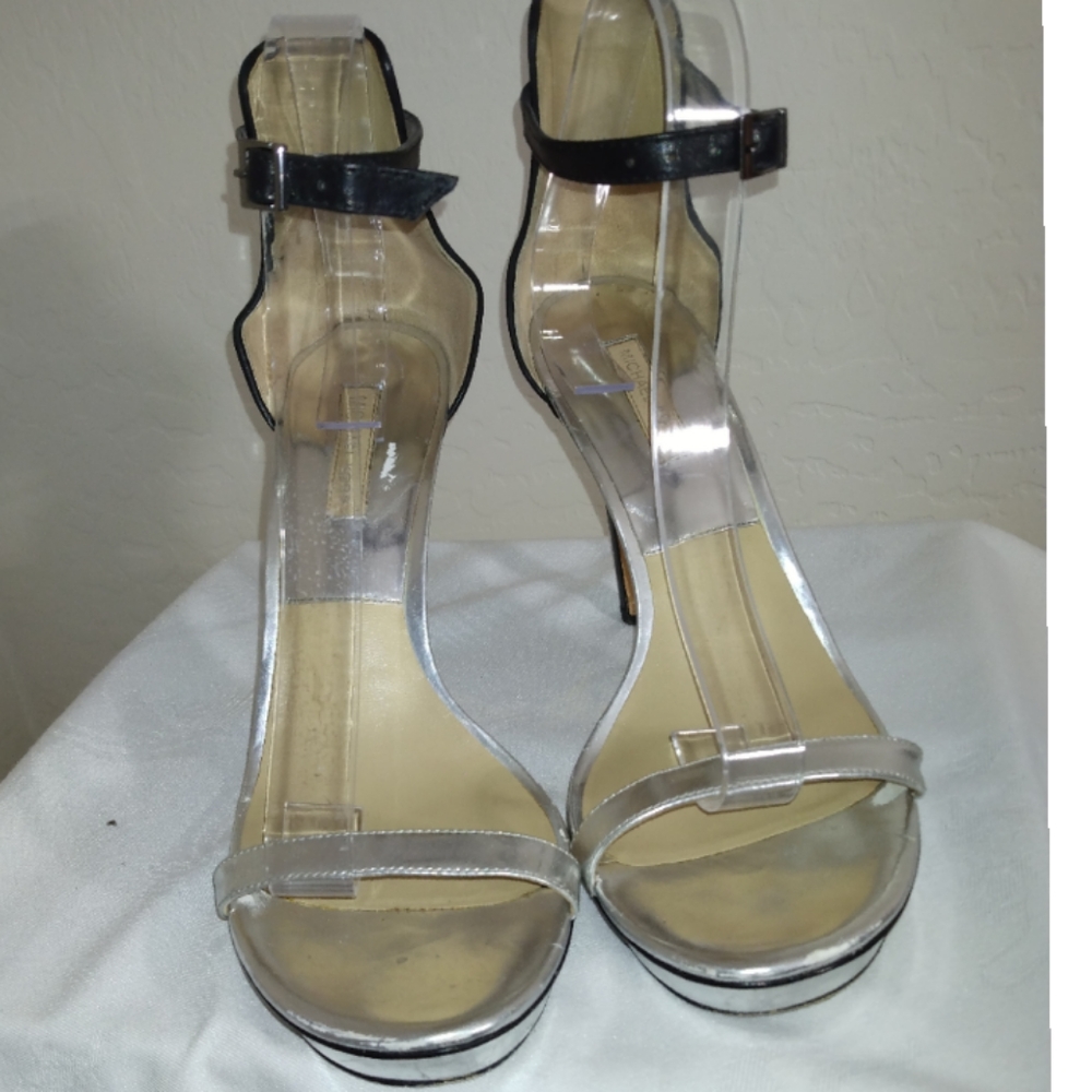 MICHAEL KORS Silver & Leather heels - Picture 4 of 5